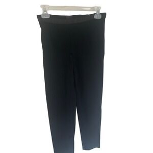 Elie Tahari Black  Pull On Pants Women's Stretch Career Minimalist Ankle Pants